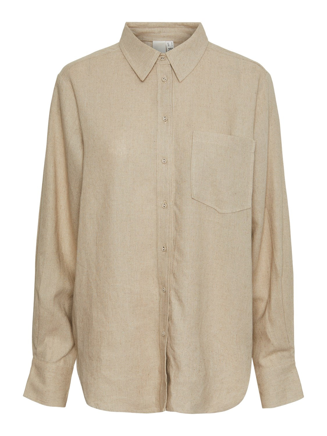 Flaxy Ls Linen Shirt - Birch