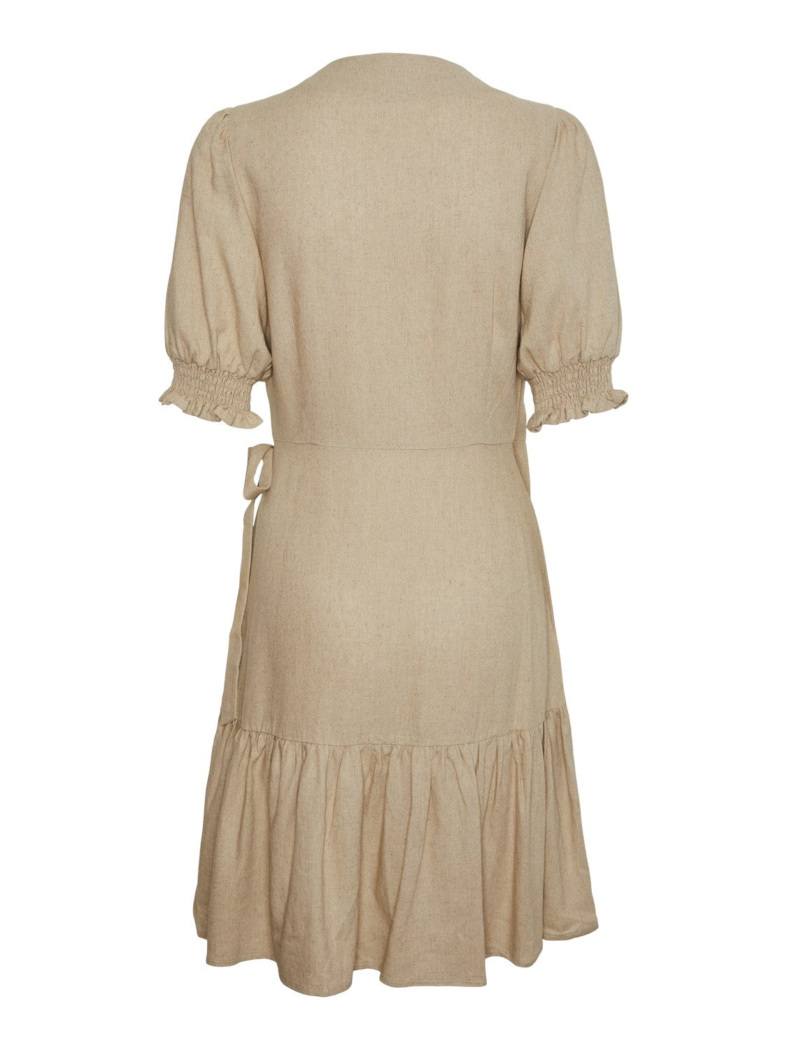 Flaxy Ss Wrap Dress - Birch