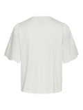 Y.A.S Yaslex Broderad T-shirt - Star White