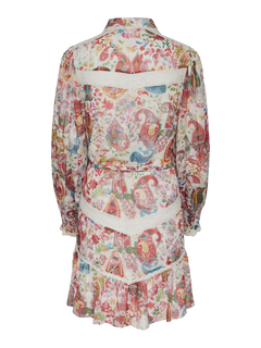 Yasboteh Ls Emb Dress S. - Star White Boteh Aop