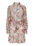 Yasboteh Ls Emb Dress S. - Star White Boteh Aop