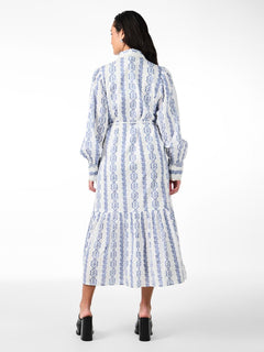 Yastovina Ls Long Shirt Dress - Star White Tovina Print