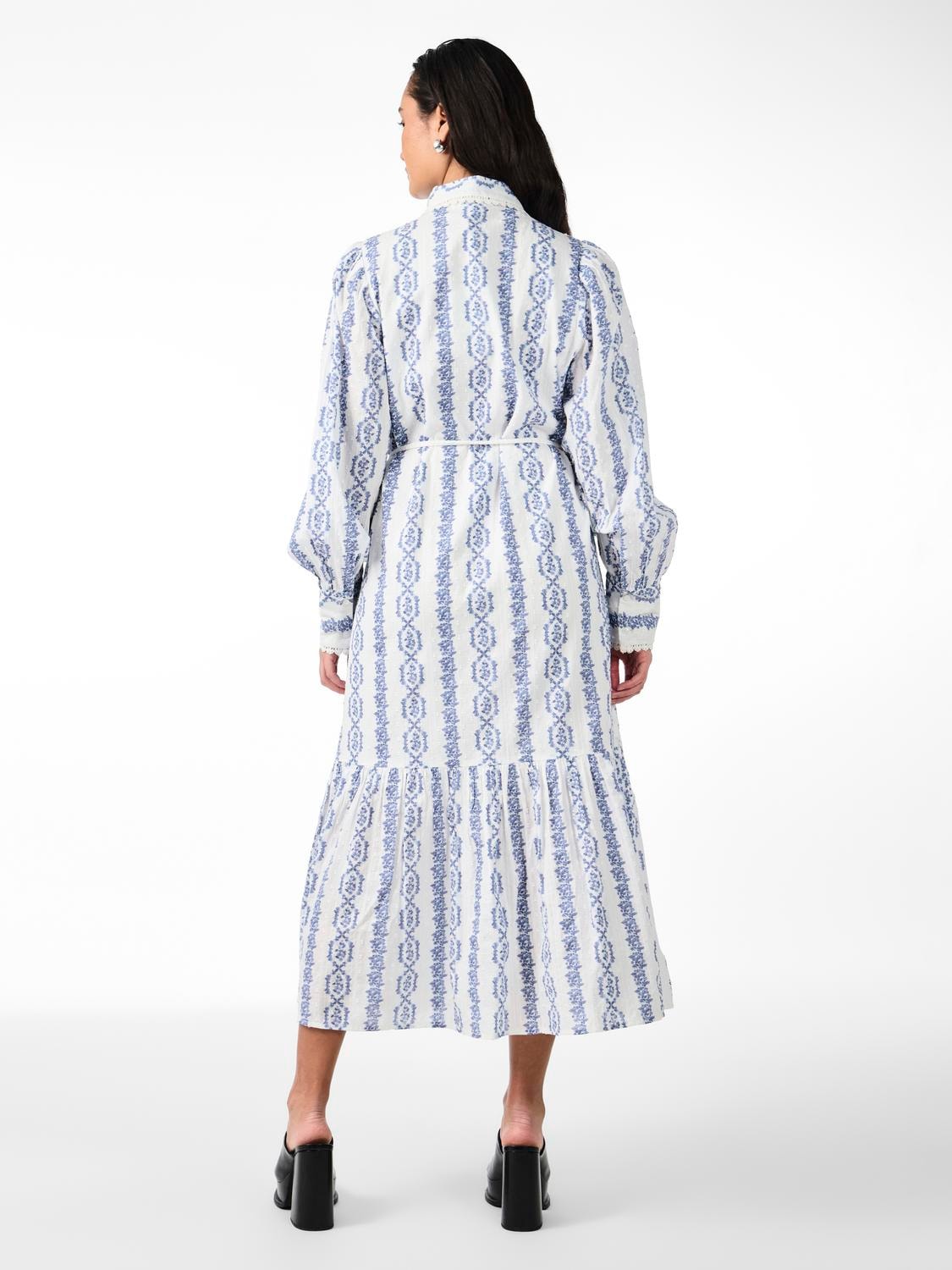 Yastovina Ls Long Shirt Dress - Star White Tovina Print