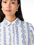 Yastovina Ls Long Shirt Dress - Star White Tovina Print