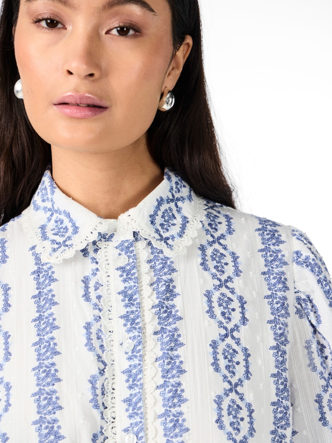 Yastovina Ls Long Shirt Dress - Star White Tovina Print