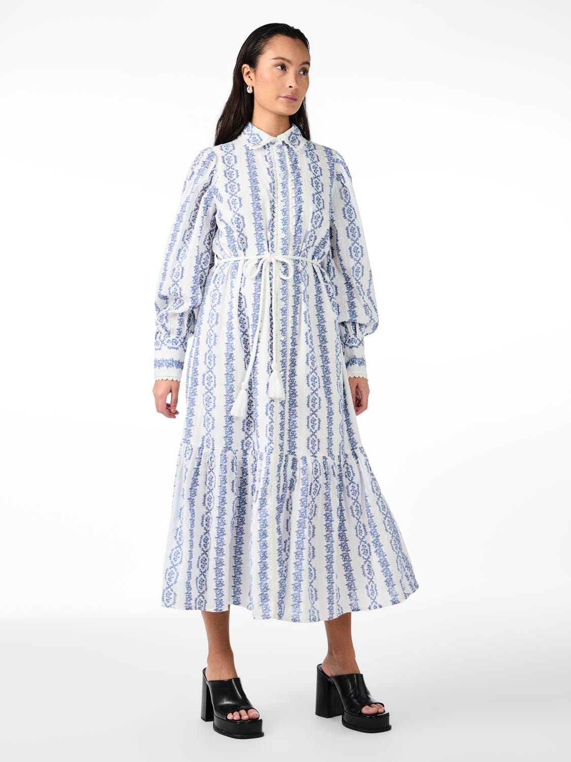 Yastovina Ls Long Shirt Dress - Star White Tovina Print