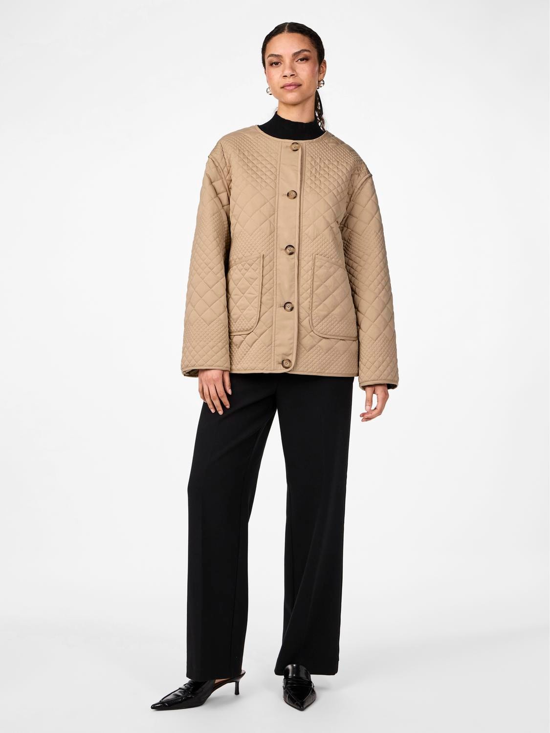 Y.A.S Yaslaurie Ls Padded Jacket - Safari