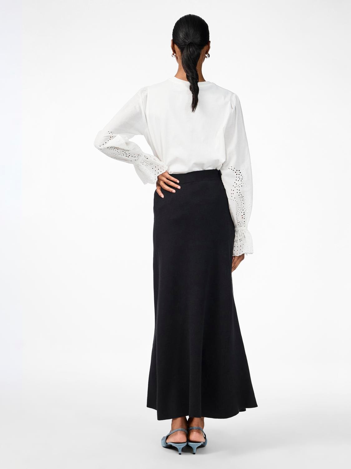 Yasfonny Hw Ankle Knit Skirt - Svart