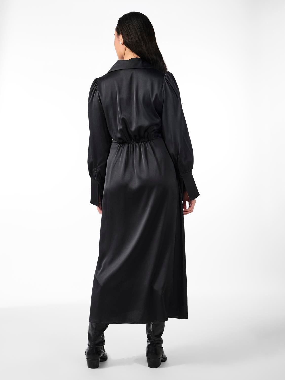Yaspella Ls Long Dress - Svart