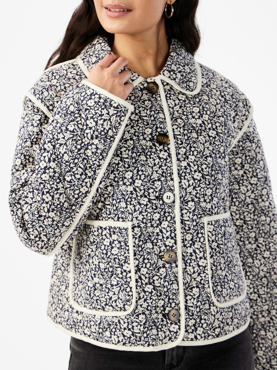 Yasrinna Ls Padded Jacket - Navy Blazer