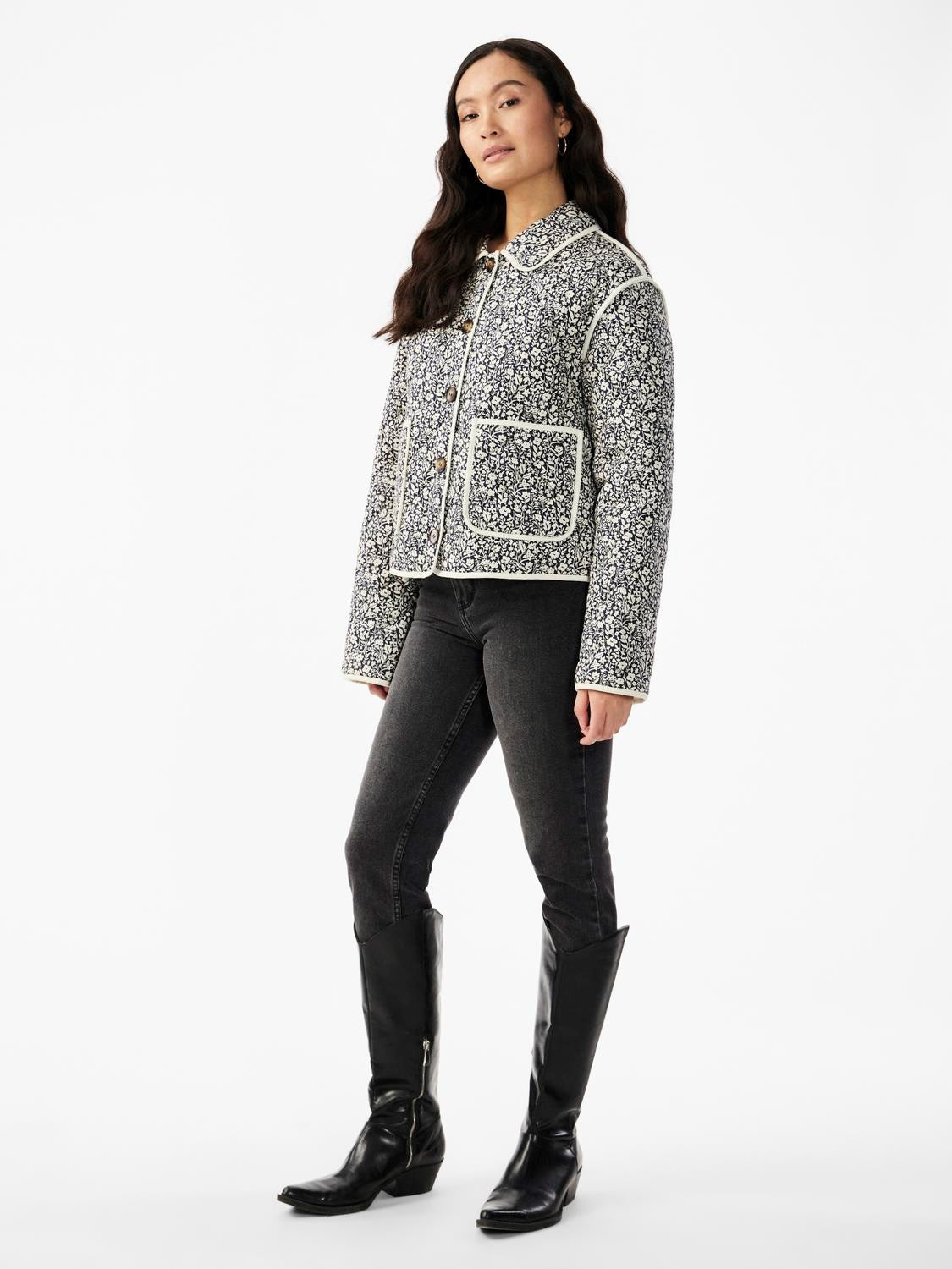 Yasrinna Ls Padded Jacket - Navy Blazer