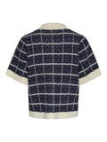 Yaslivia Ss Knit Cardigan - Navy Blazer Birch