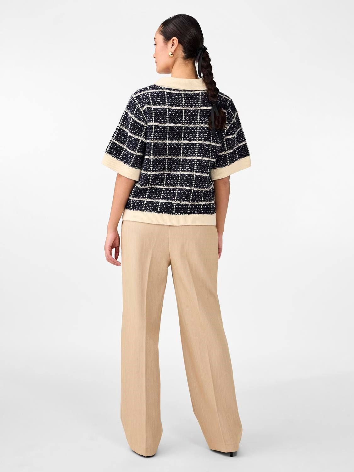 Yaslivia Ss Knit Cardigan - Navy Blazer Birch