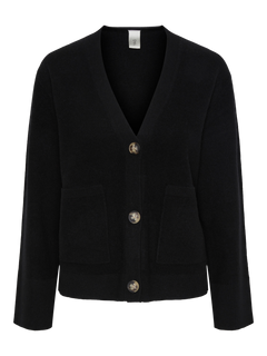 Yasemilie Ls Cardigan Knit - Black