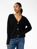 Yasemilie Ls Cardigan Knit - Svart