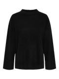 Y.A.S Yasemilie O-Neck Stickad Tröja - Svart