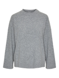 Yasemilie O-Neck Knit Pullover - Ljusgrå melange