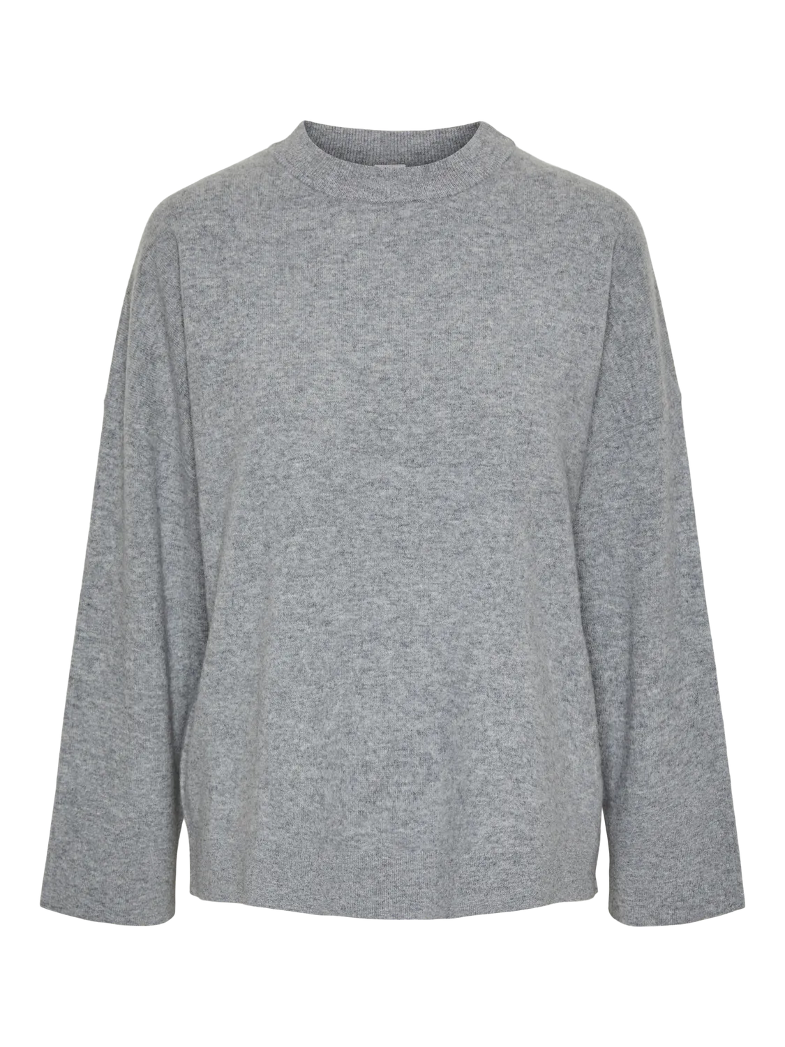 Yasemilie O-Neck Knit Pullover - Ljusgrå melange