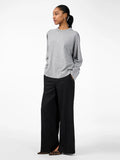 Yasemilie O-Neck Knit Pullover - Ljusgrå melange
