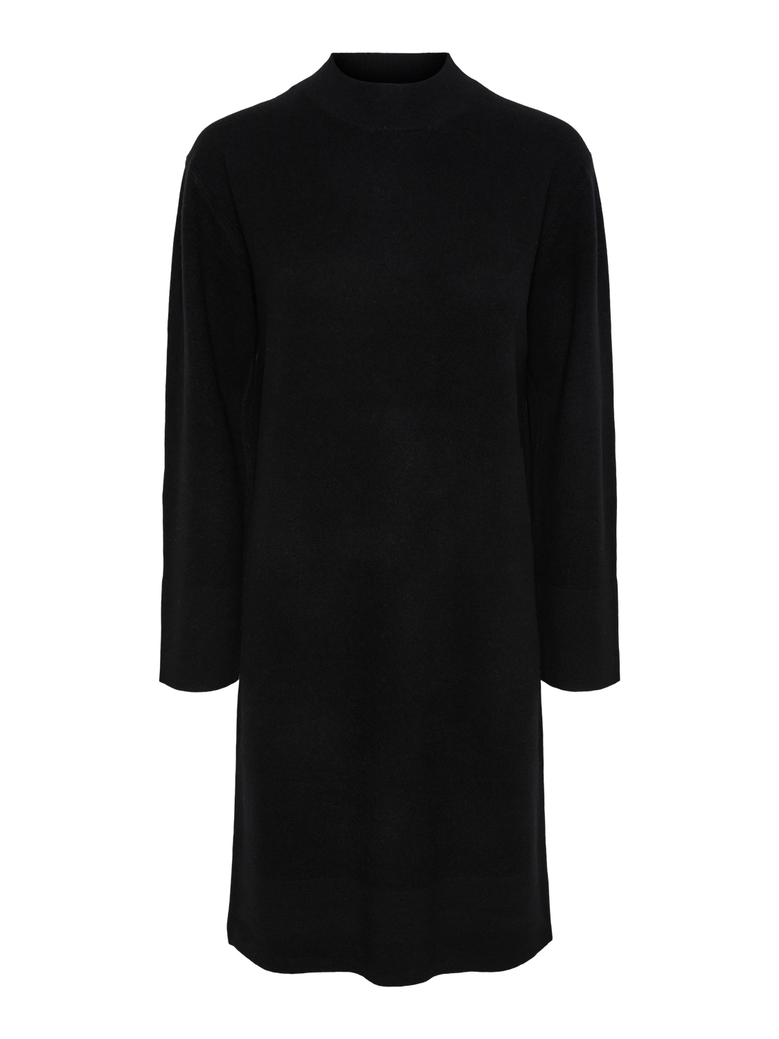 Yasemilie Ls Funnel Knit Dress - Svart