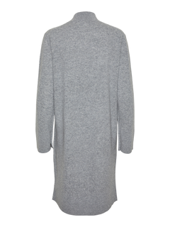 Yasemilie Ls Funnel Knit Dress - Light Grey Melange