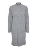 Y.A.S Yasemilie Ls Funnel Knit Dress - Ljusgrå melange