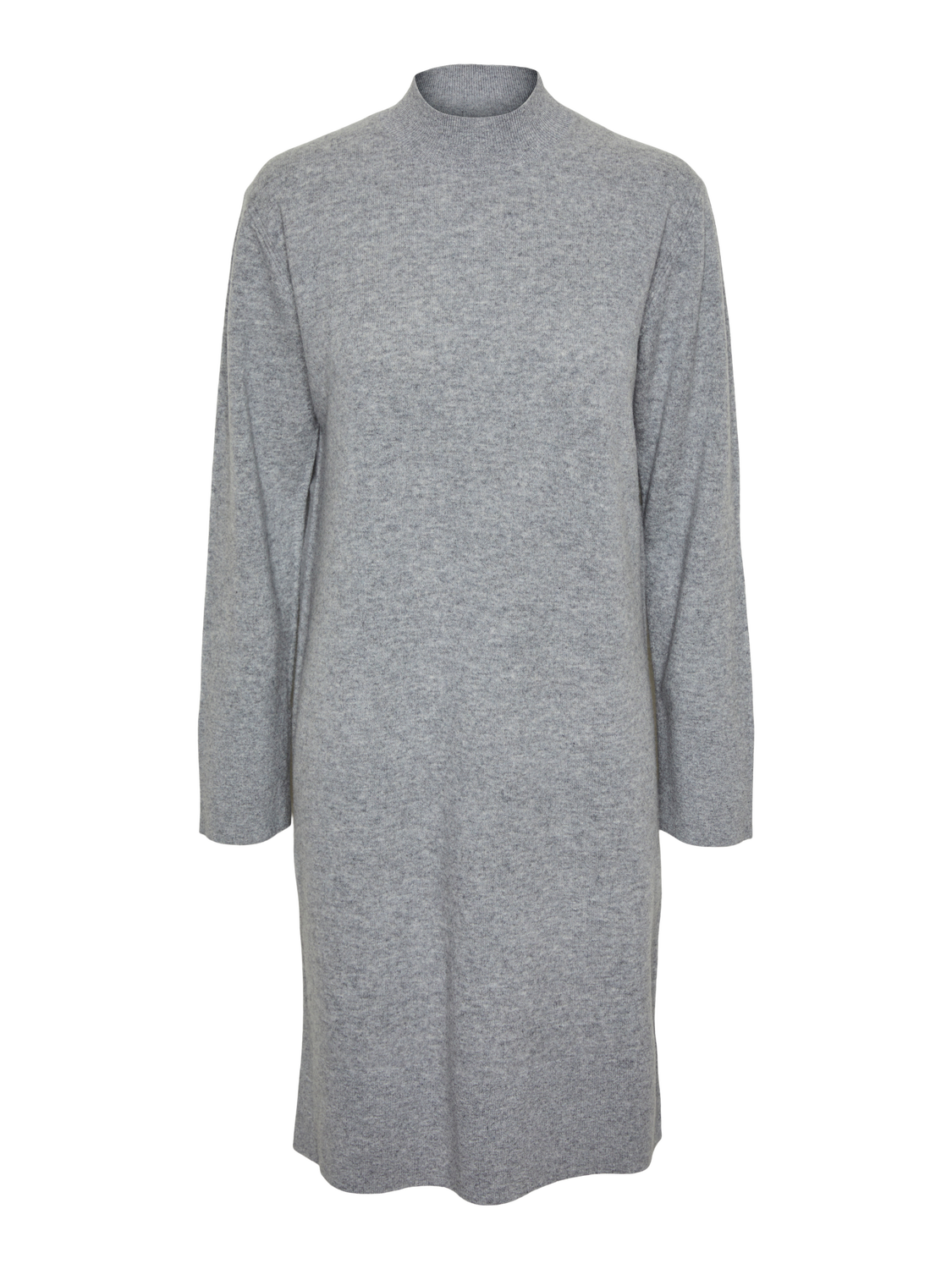Y.A.S Yasemilie Ls Funnel Knit Dress - Ljusgrå melange