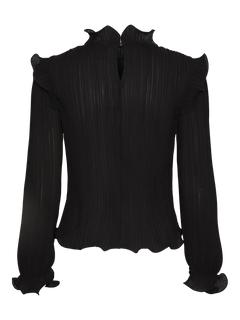 Yasphilina Ls High Neck Top S. - Black