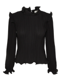 Yasphilina Ls High Neck Top S. - Black