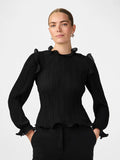 Yasphilina Ls High Neck Top S. - Black