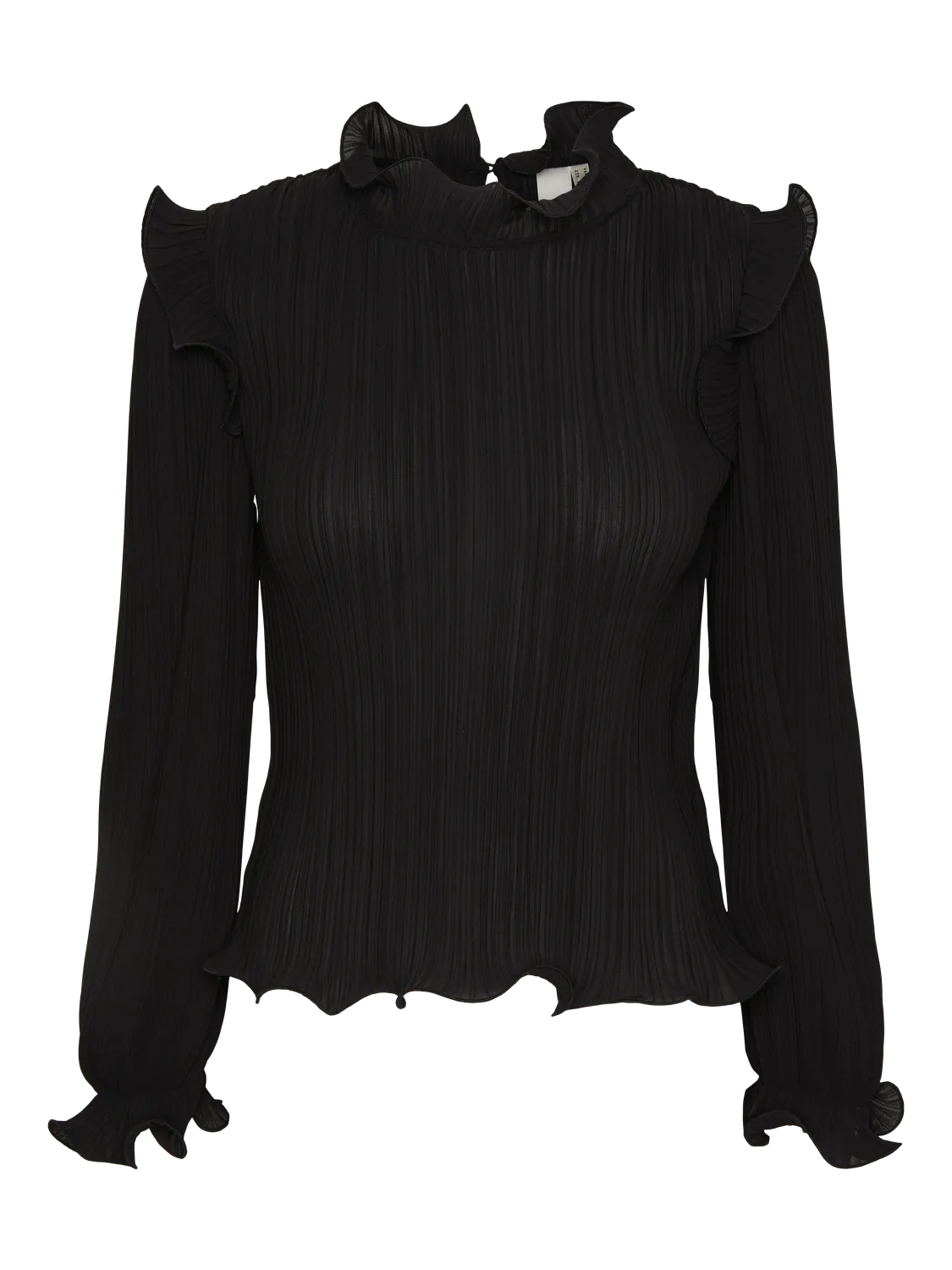 Yasphilina Ls High Neck Top S. - Black
