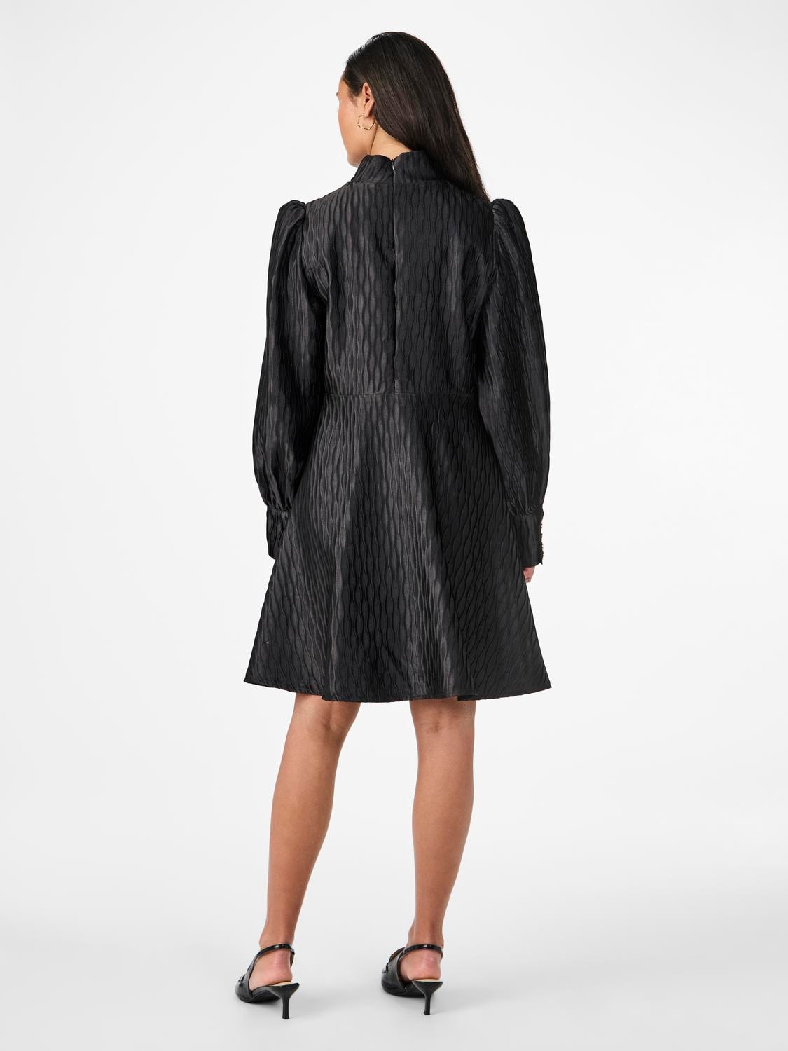 Yasripple Ls Dress - Black