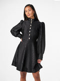 Yasripple Ls Dress - Black