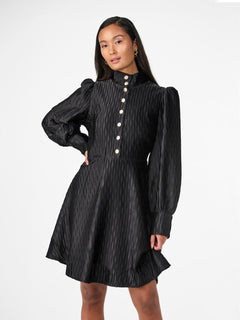 Yasripple Ls Dress - Black