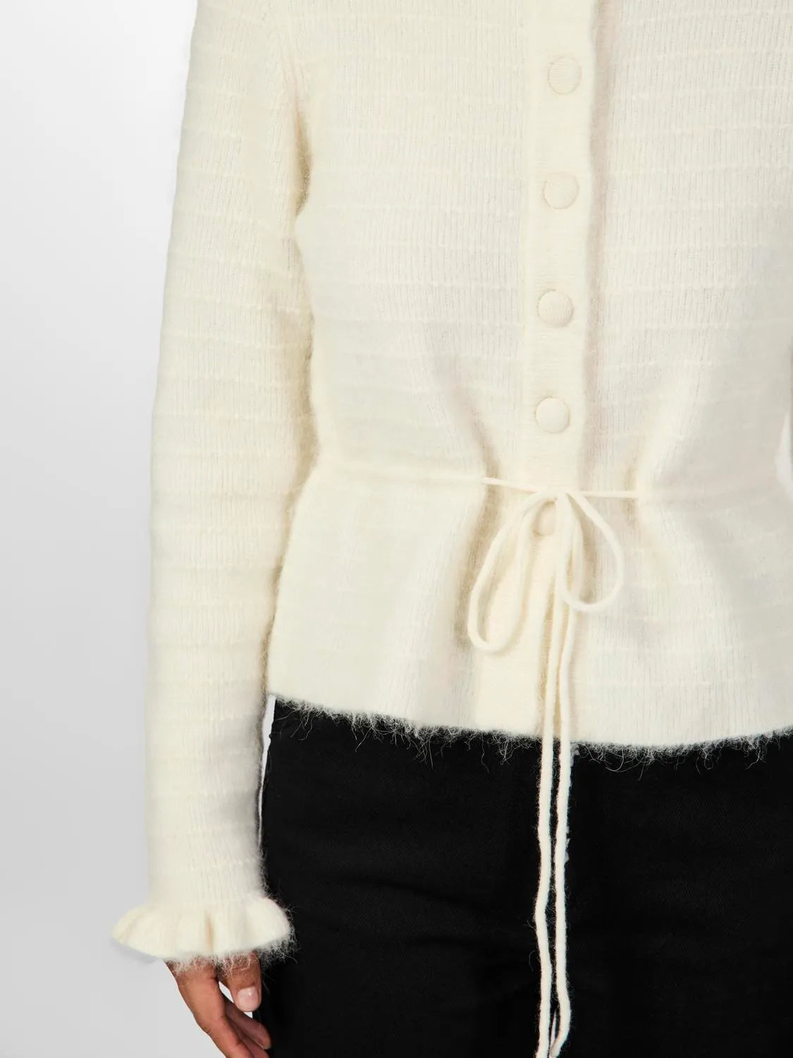 Yasthellis Ls Knit Cardigan - Birch