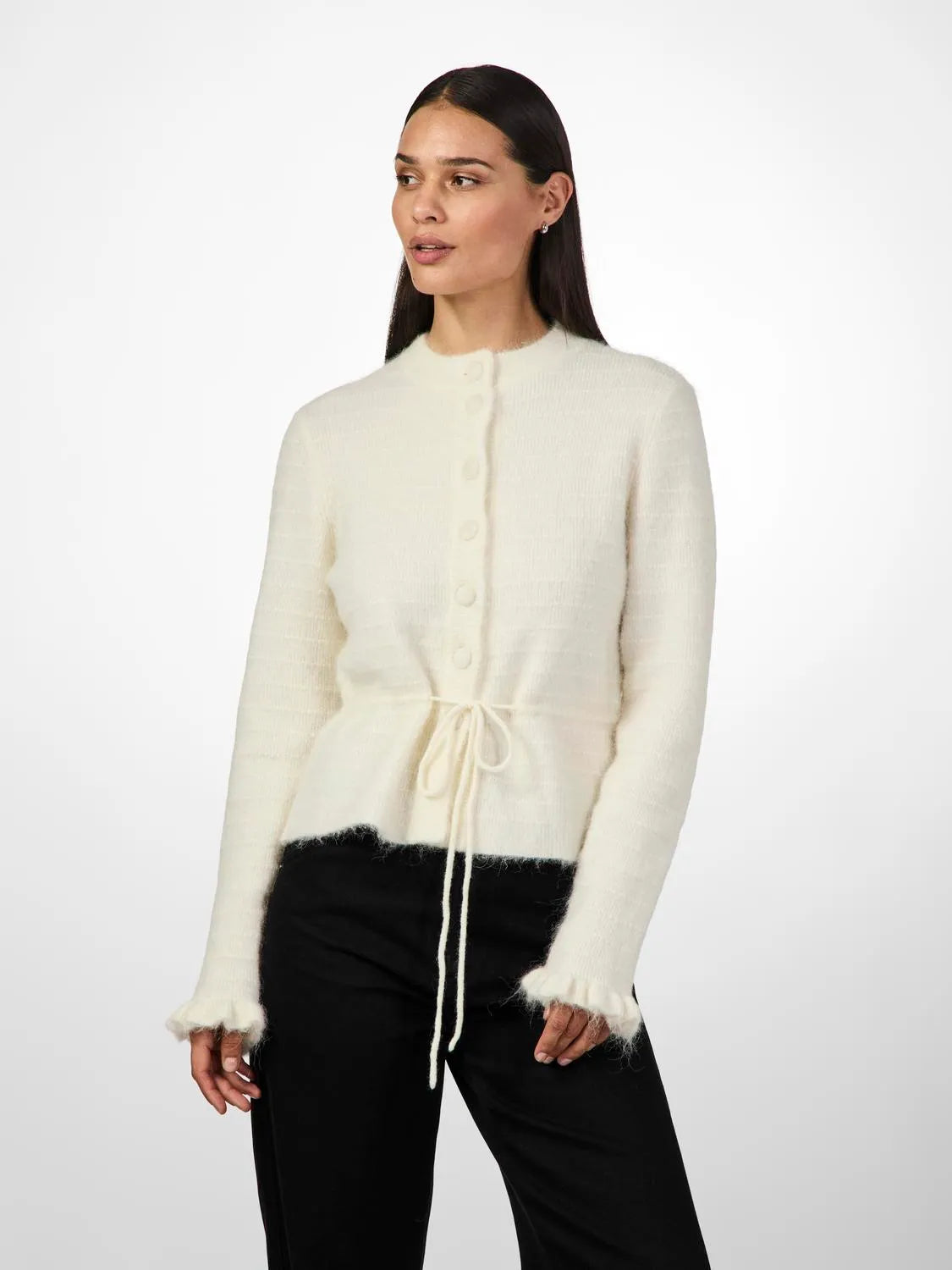 Yasthellis Ls Knit Cardigan - Birch