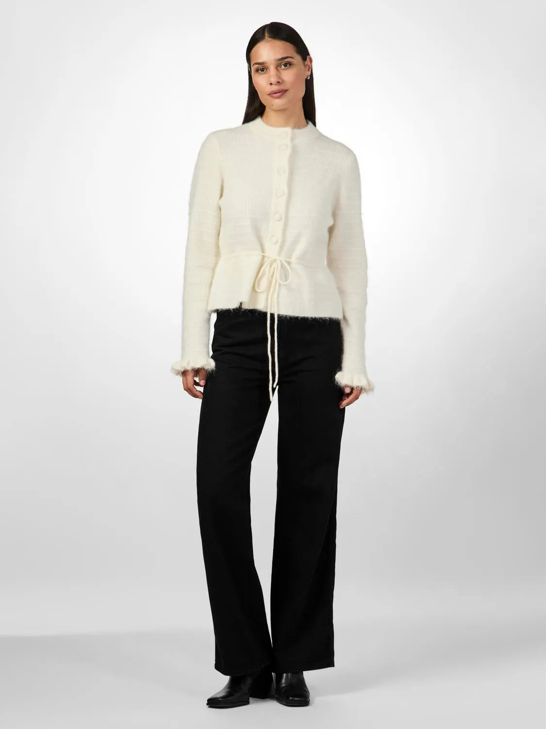 Yasthellis Ls Knit Cardigan - Birch