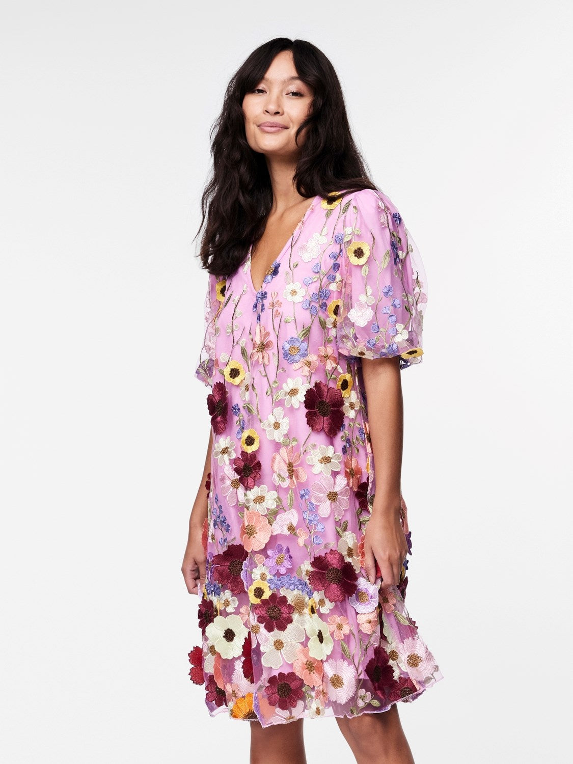 Yasflowering Ss Dress - Pink Lavender/Flower