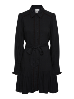 Yastilera Ls Shirt Dress - Black