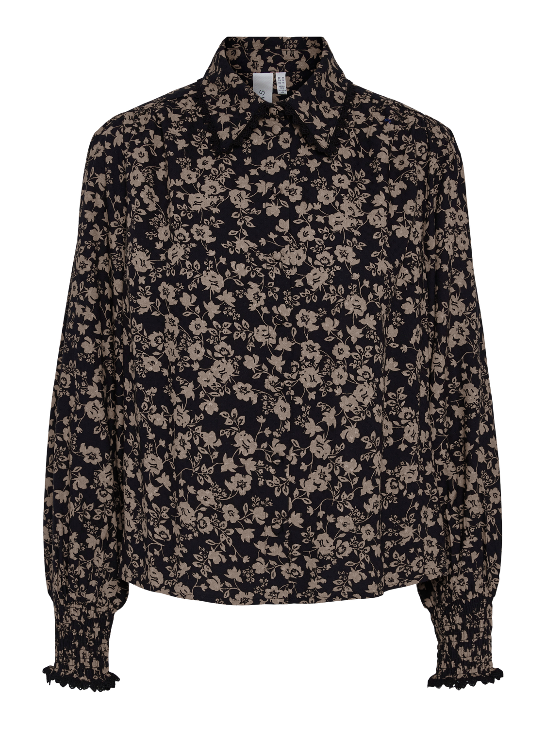 Y.A.S Yastilera LS Skjorta - Black/Tilera Fungi