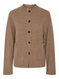 Yasanni Ls Knit Cardigan - Taupe Gray