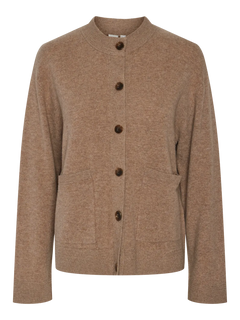 Yasanni Ls Knit Cardigan - Taupe Gray