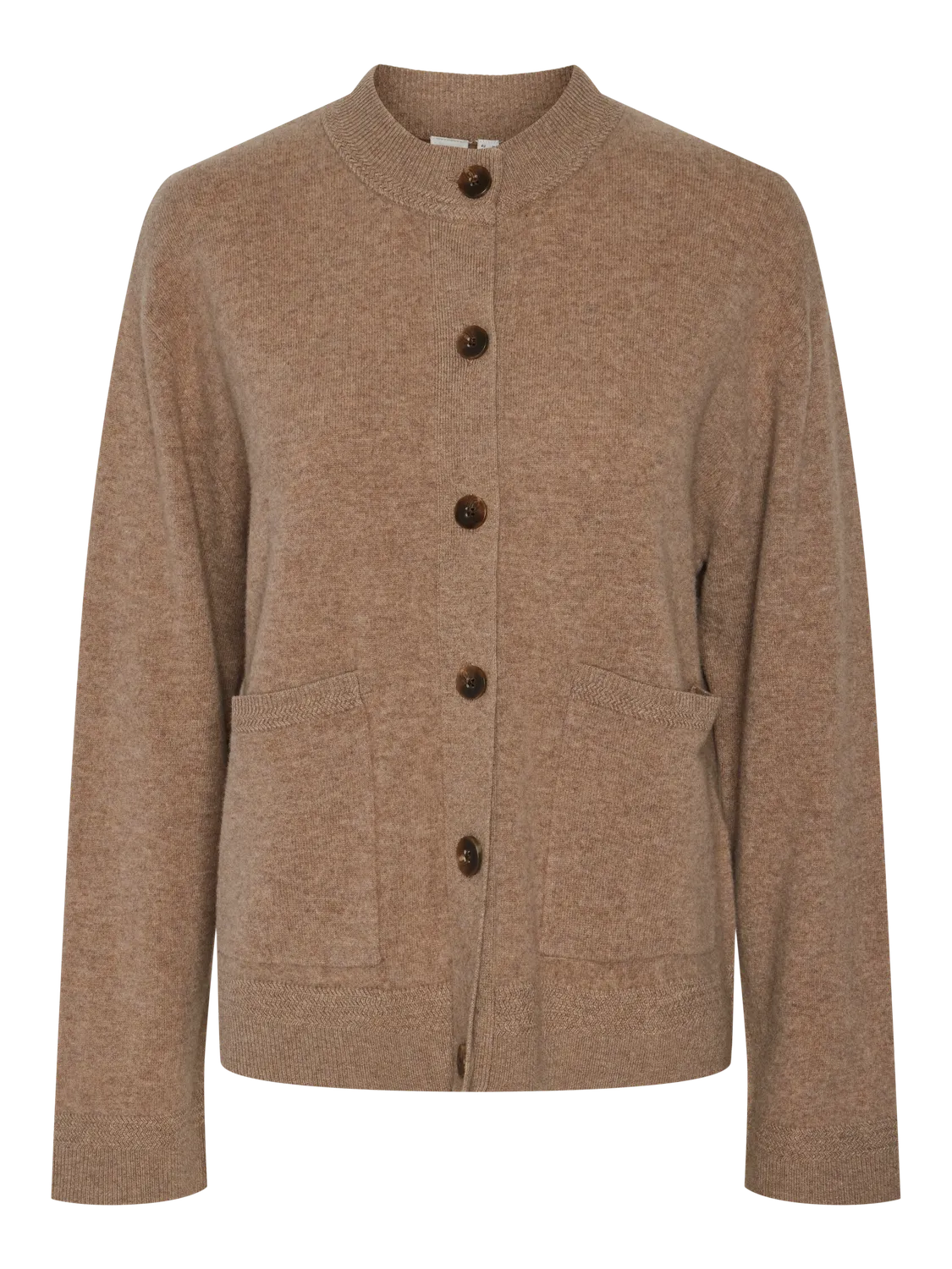 Yasanni Ls Knit Cardigan - Taupe Gray