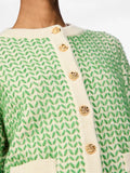 Yasgea Ls Knit Cardigan - Birch Medium Green