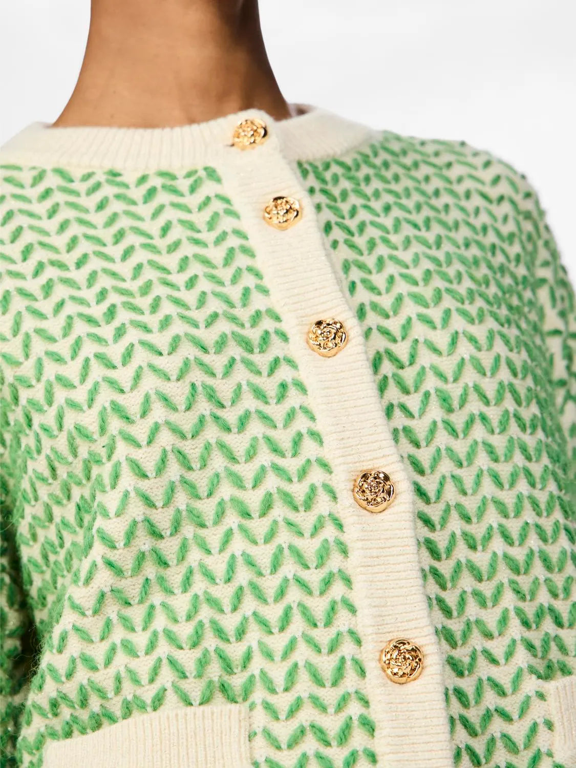 Yasgea Ls Knit Cardigan - Birch Medium Green