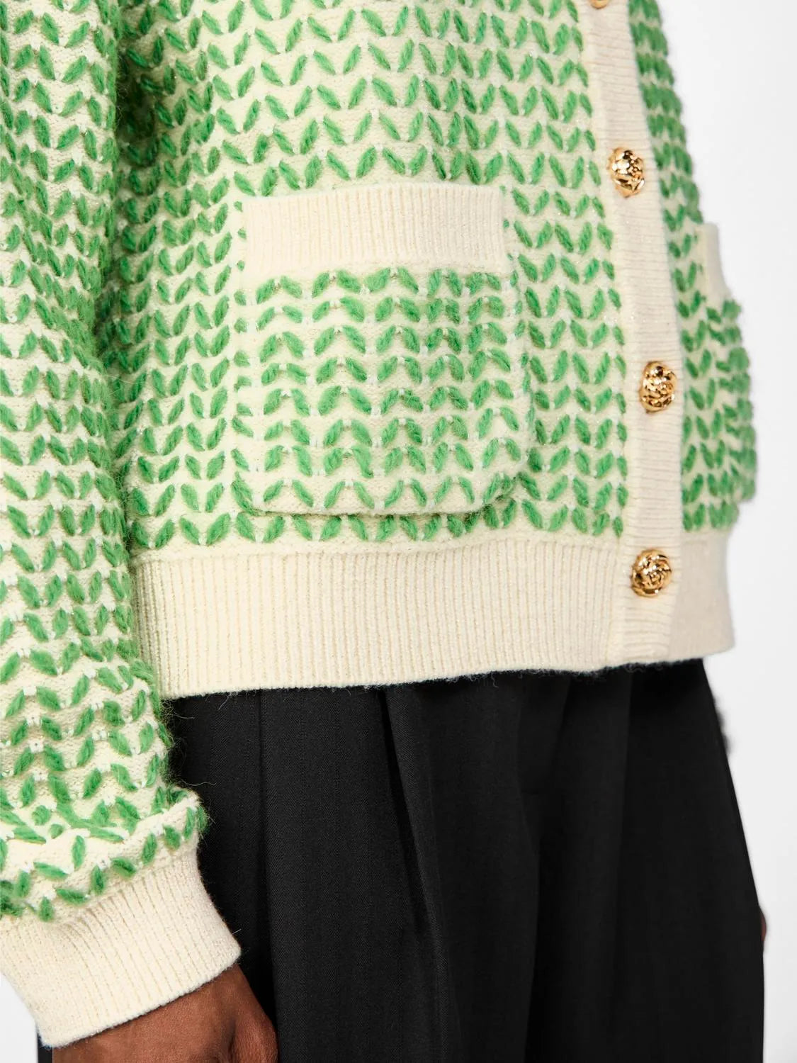 Yasgea Ls Knit Cardigan - Birch Medium Green