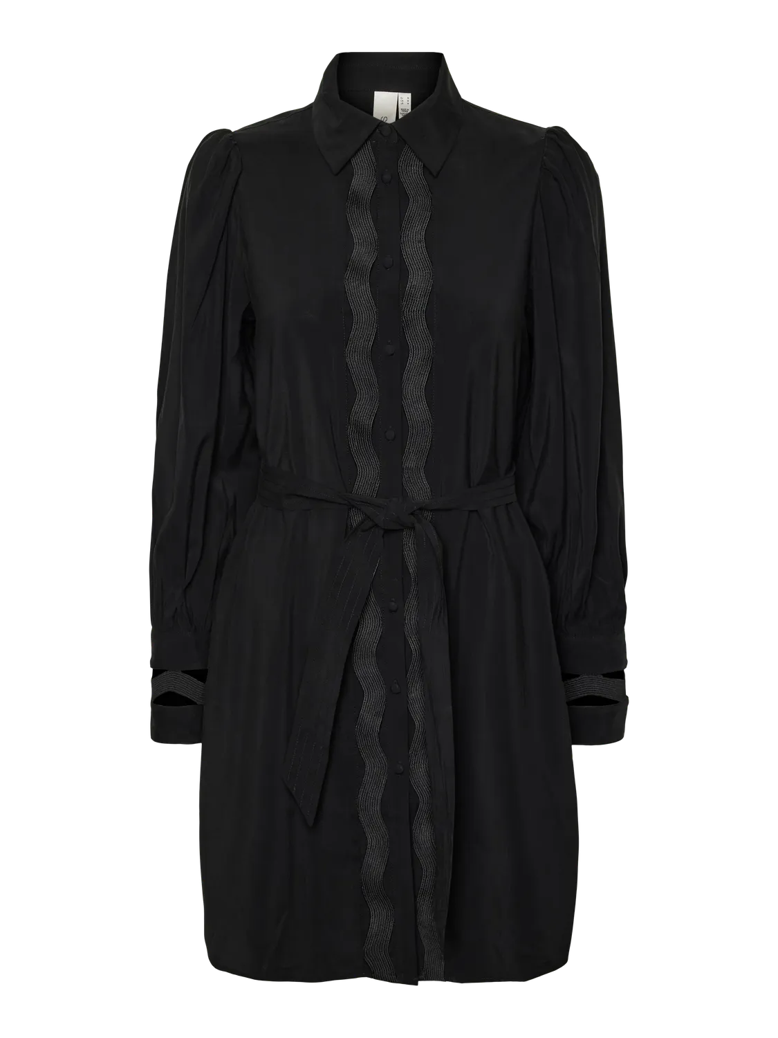 Yasunica Ls Shirt Dress S. - Black
