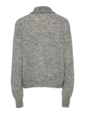 Yassala Ls Tie Neck Knit Cardigan - Medium Grey Melange