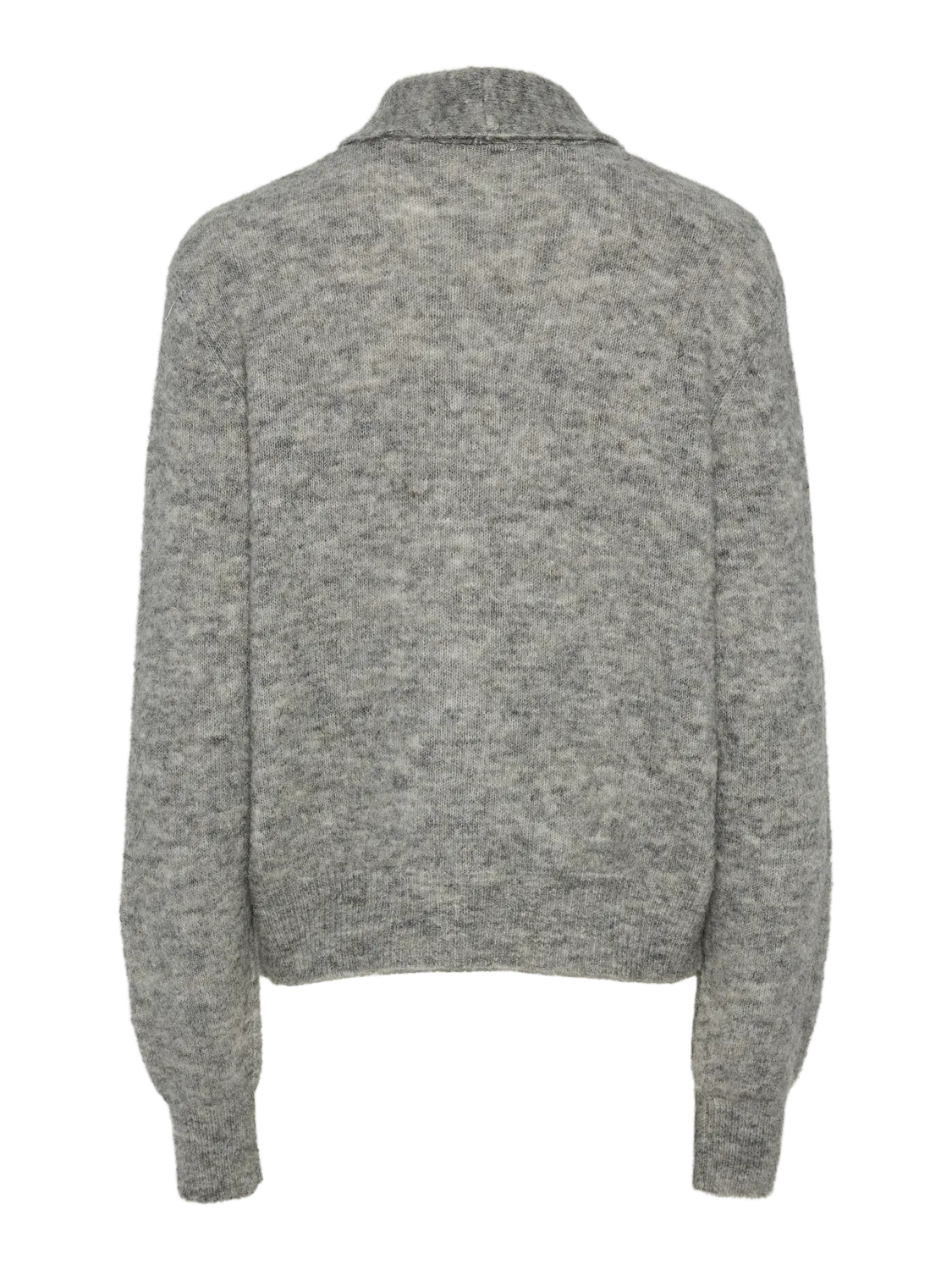 Yassala Ls Tie Neck Knit Cardigan - Medium Grey Melange