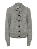 Yassala Ls Tie Neck Knit Cardigan - Medium Grey Melange